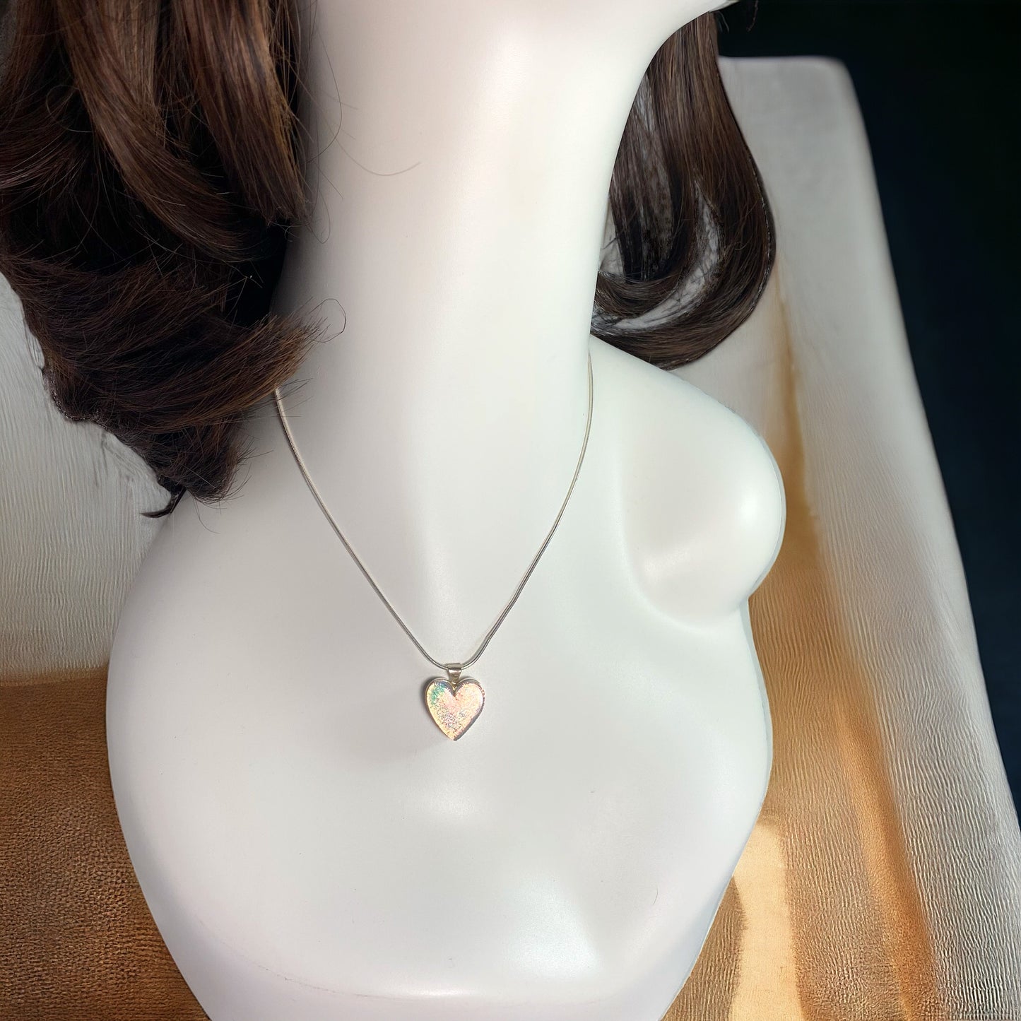 Heart Necklace in Opal