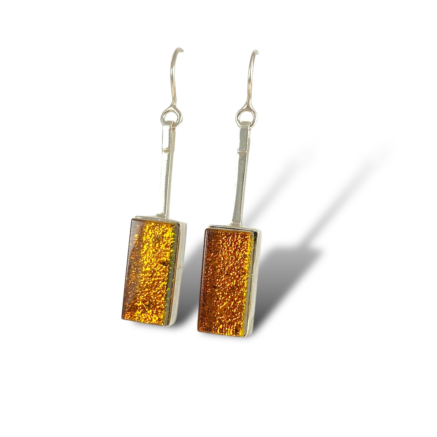 Swing Drop Earrings in Amber