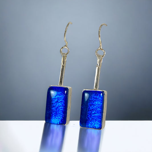 Swing Drop Earrings in Indigo