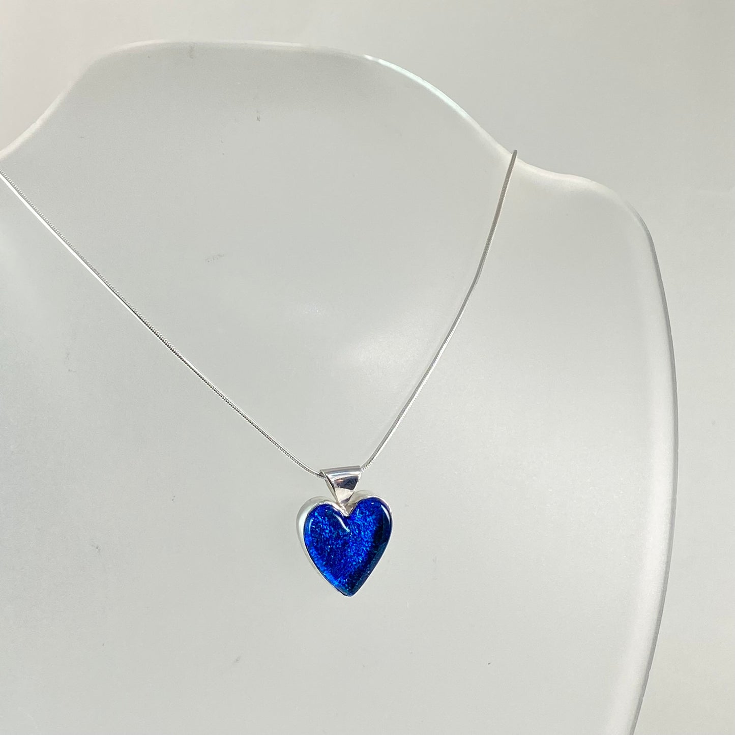 Heart Necklace in Peacock