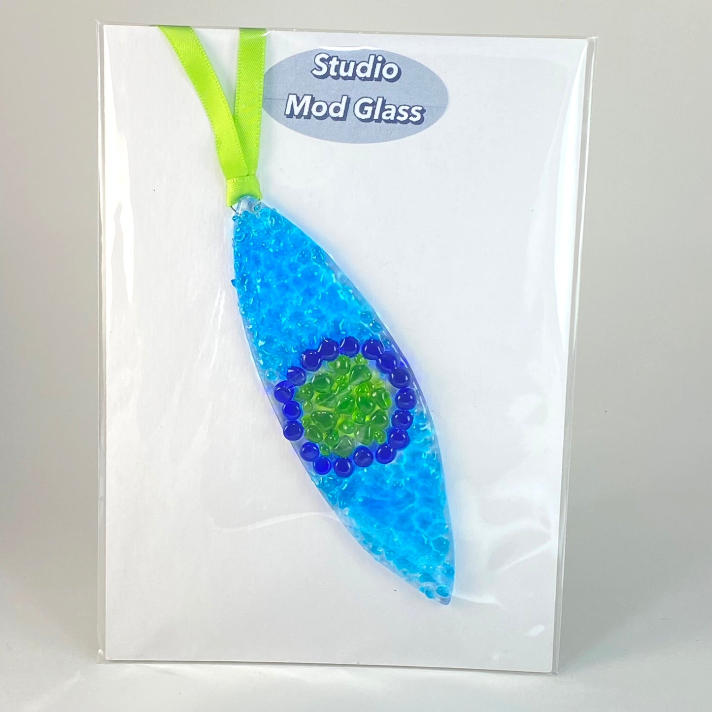 Marquise Ornament in Cobalt, Turquoise and Green