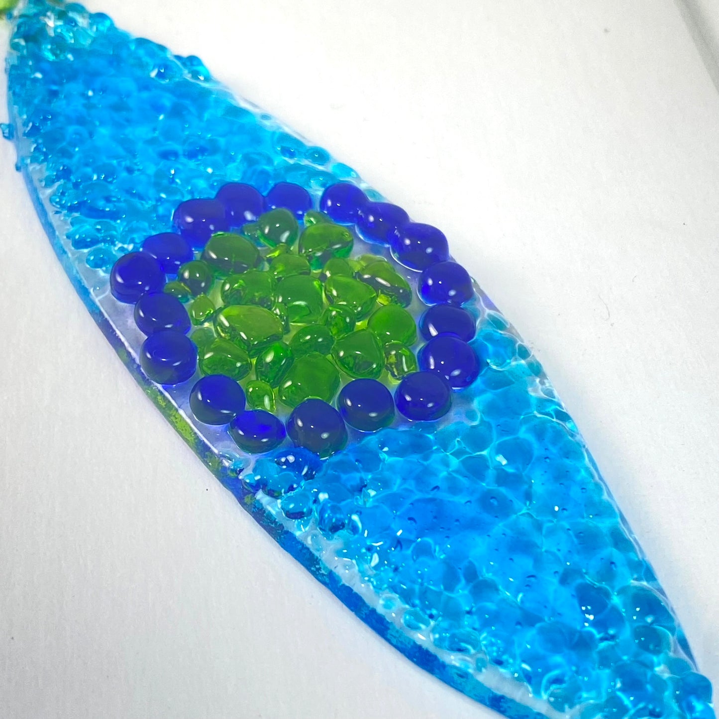 Marquise Ornament in Cobalt, Turquoise and Green