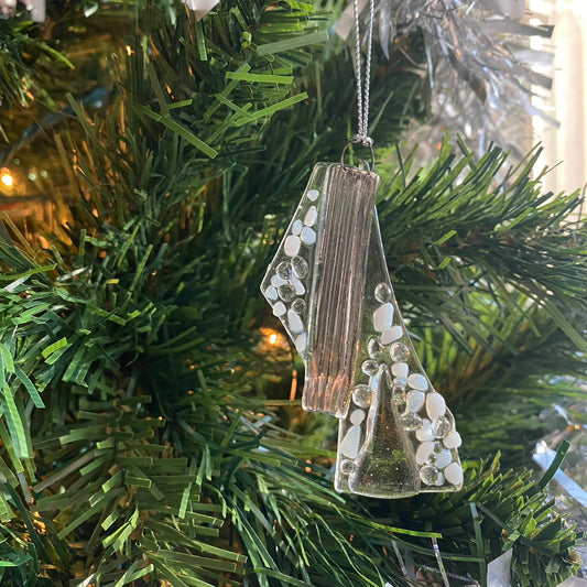 Abstract Clear Ornament Silver Luster #5