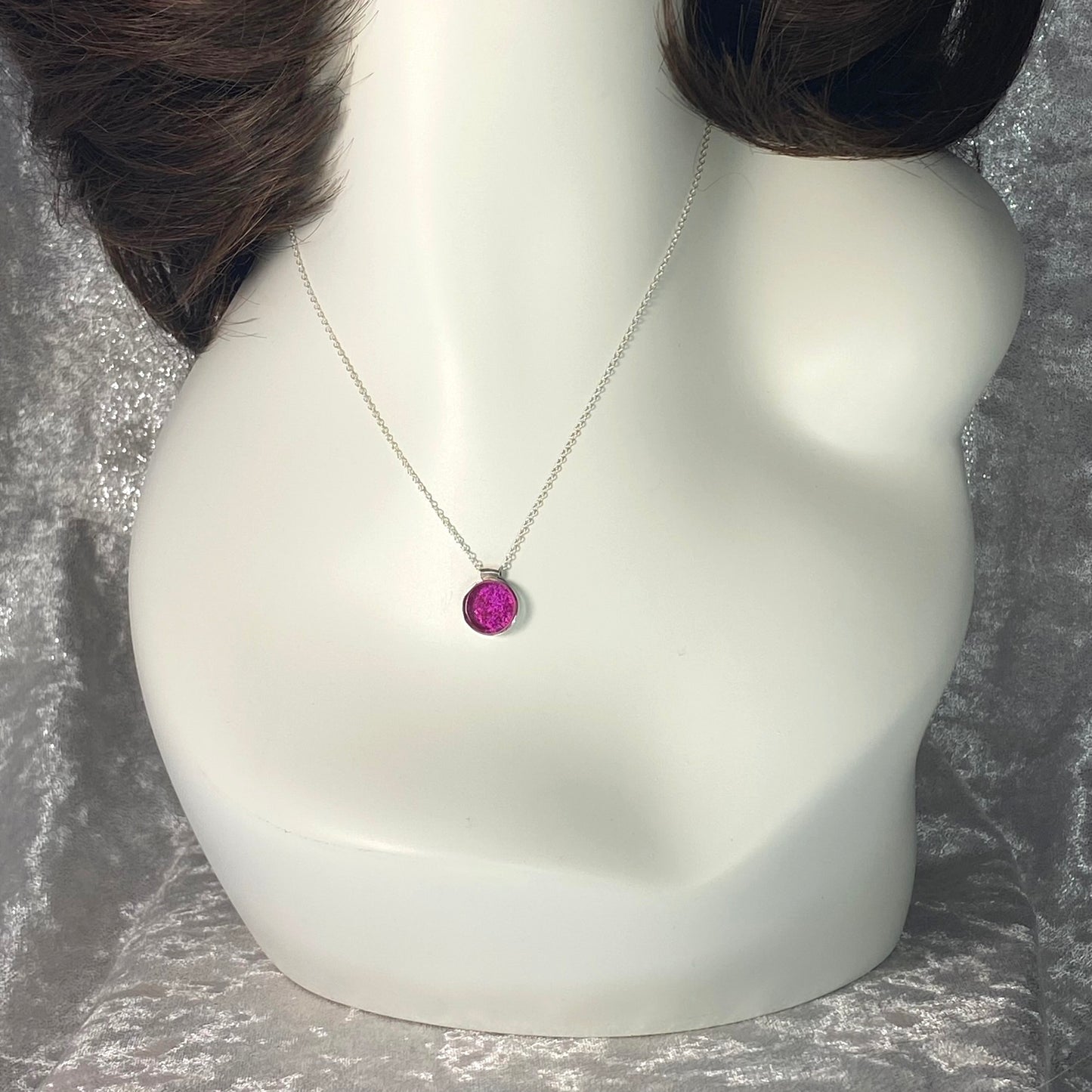 Circle Necklace in Cranberry