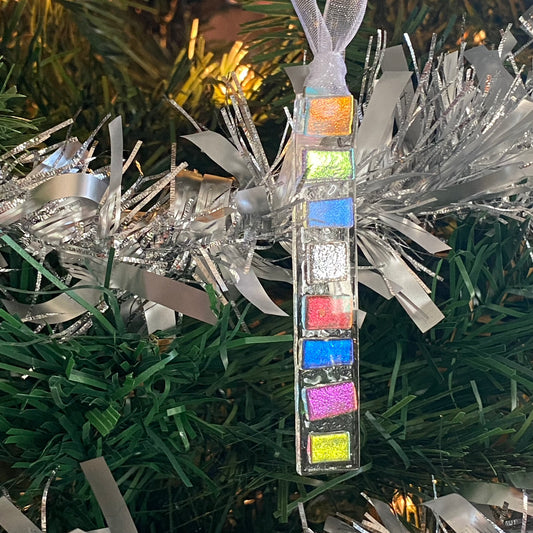 RECTANGLE Ornament in Dichroic Mix
