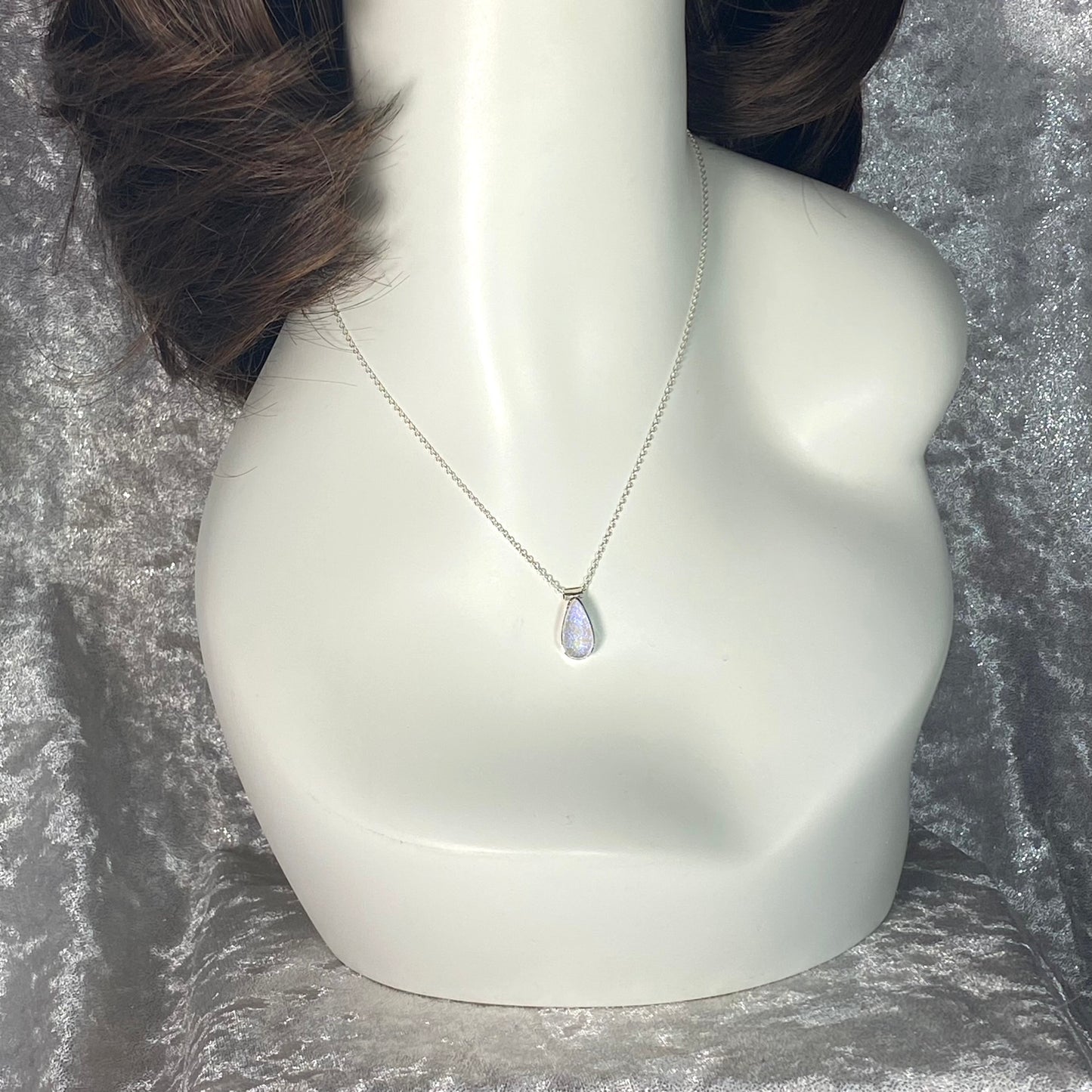 Teardrop Necklace in Ice Blue