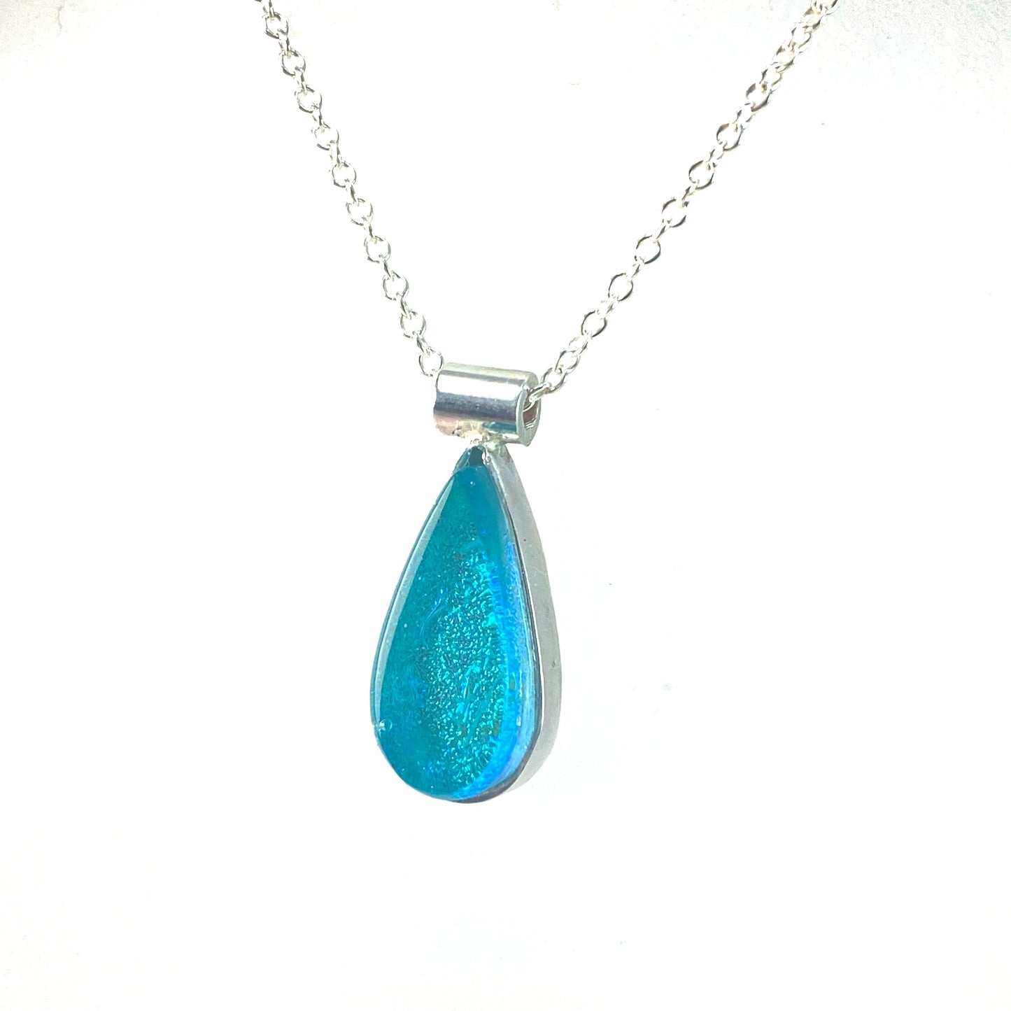 Teardrop Necklace in Caribbean Blue