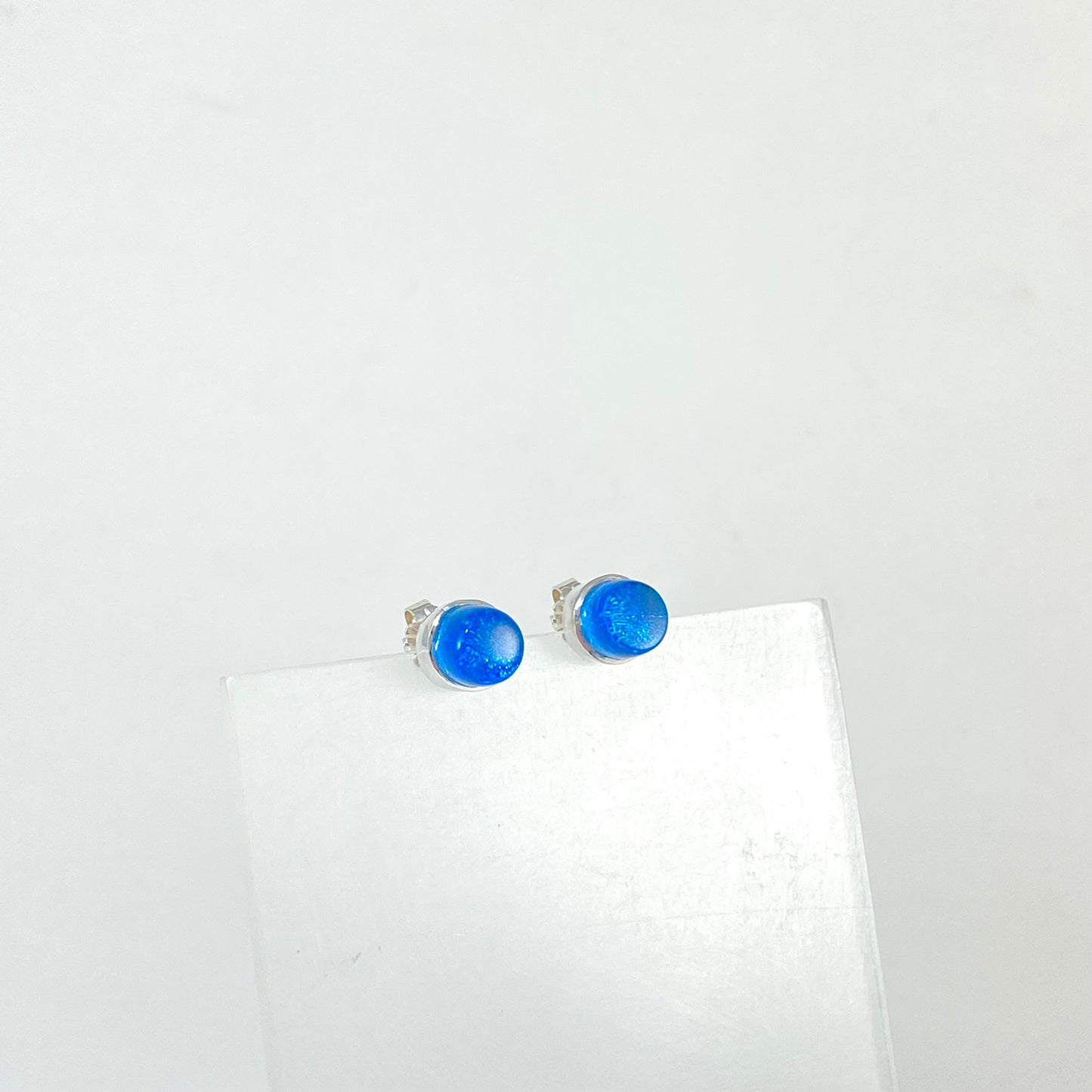 Tiny Circle Post Earrings in Turquoise