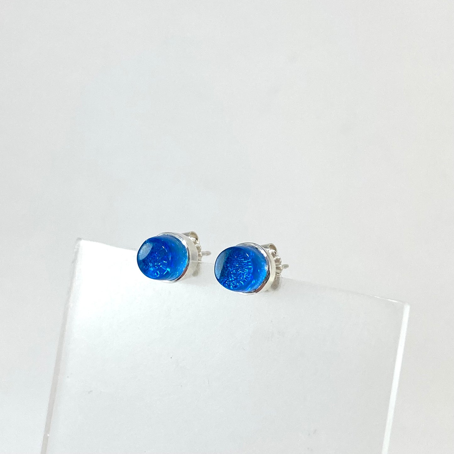 Tiny Circle Post Earrings in Turquoise