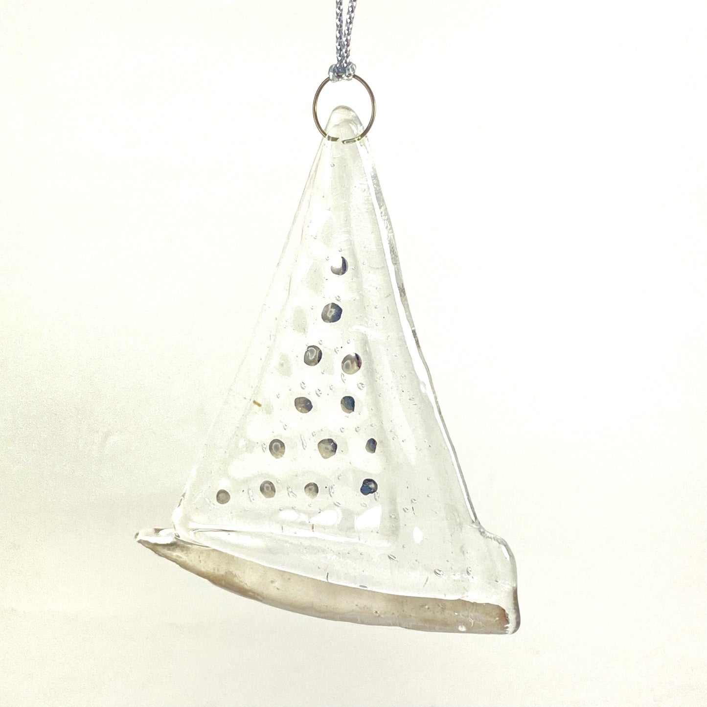 Abstract Clear Ornament Silver Luster #23