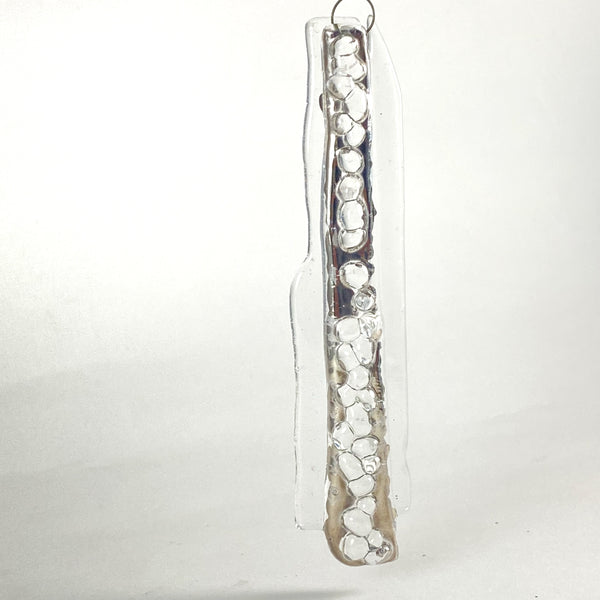 Abstract Clear Ornament Silver Luster #22