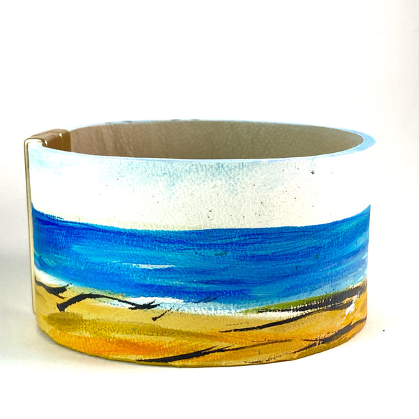 Lake View with Driftwood Leather Cuff