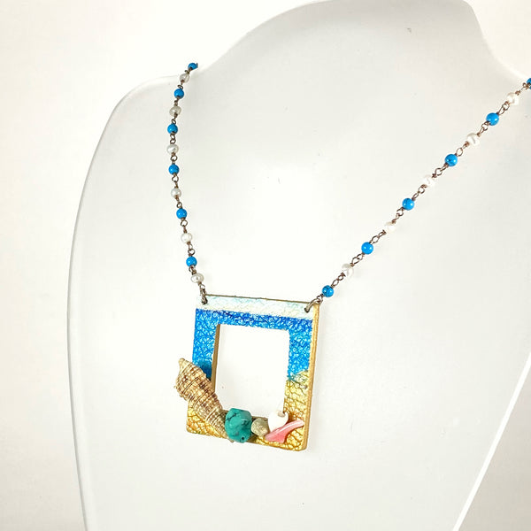 Beach Treasure Square Necklace