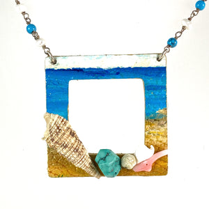 Beach Treasure Square Necklace