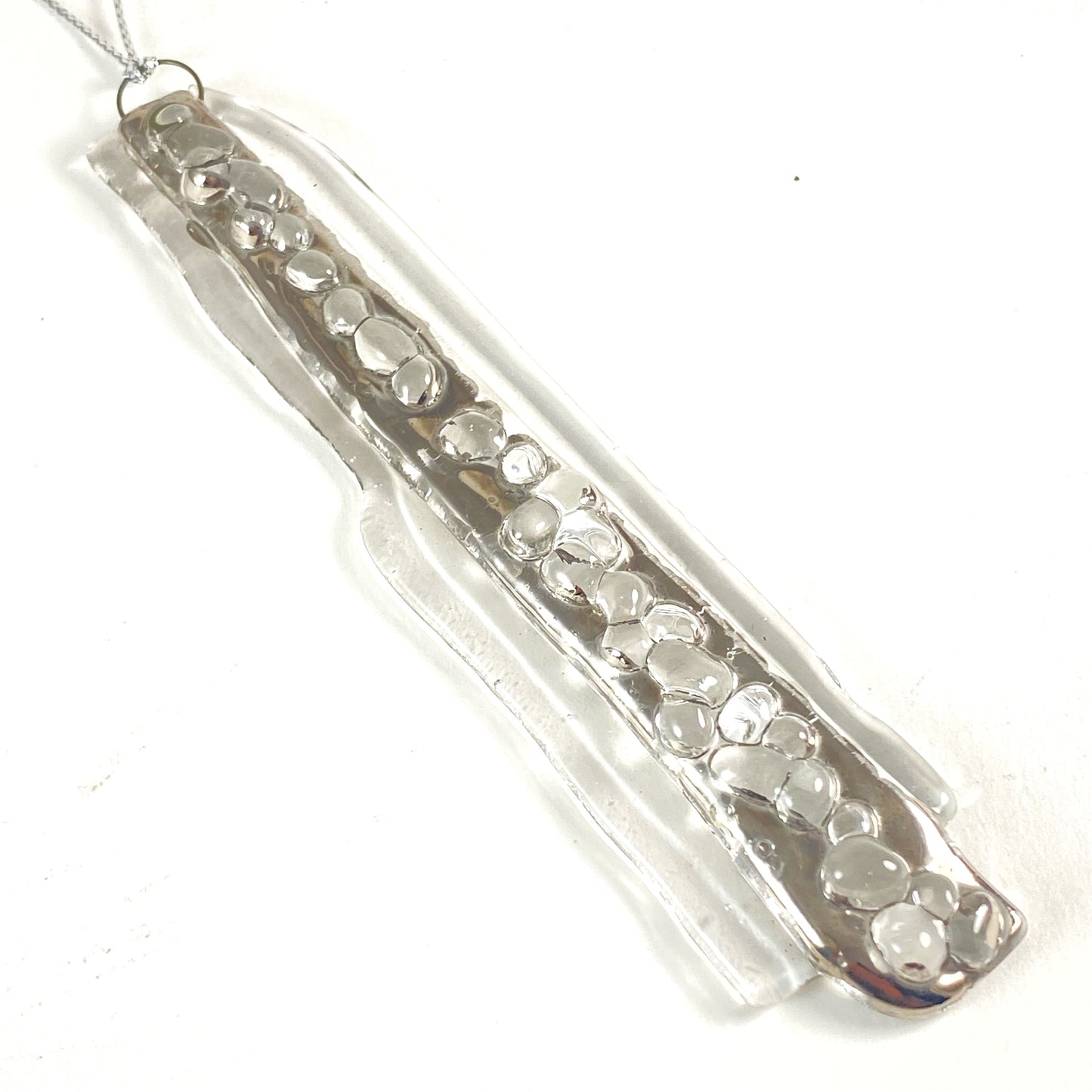 Abstract Clear Ornament Silver Luster #20