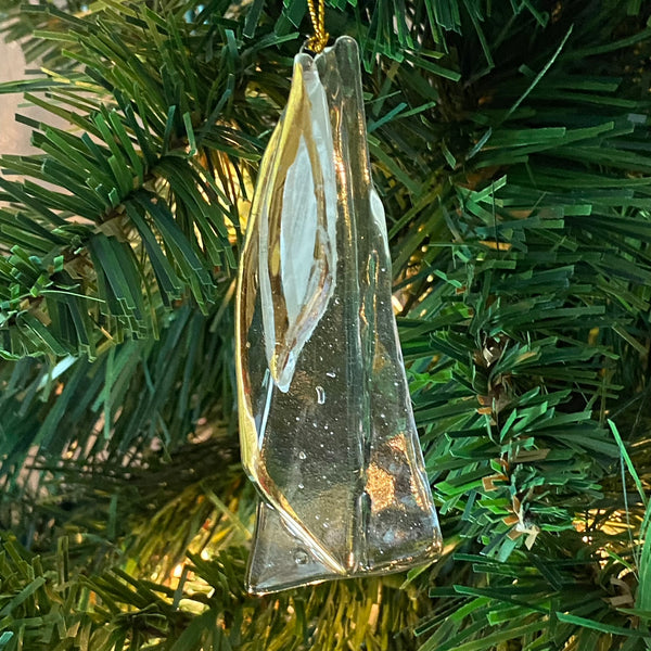 Abstract Clear Ornament Gold Luster #16
