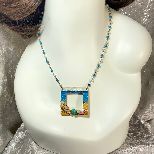 Beach Treasure Square Necklace