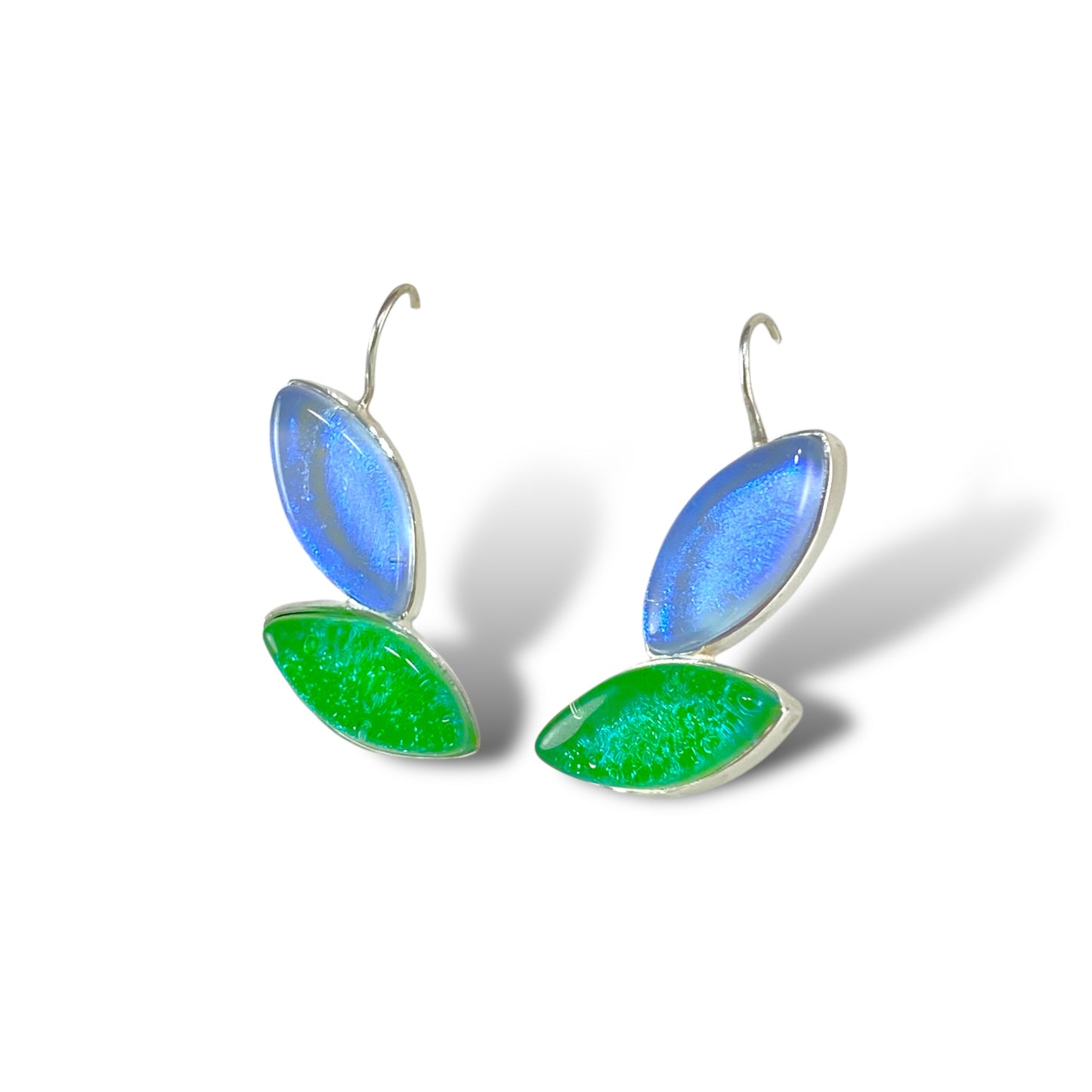 MCM Leaf Earrings in Lavender & Mint
