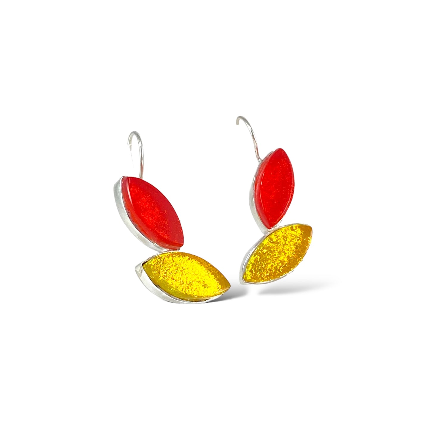 MCM Leaf Earrings in Sangria  & Lemon