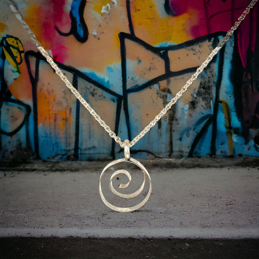 Oxidized Spiral Necklace