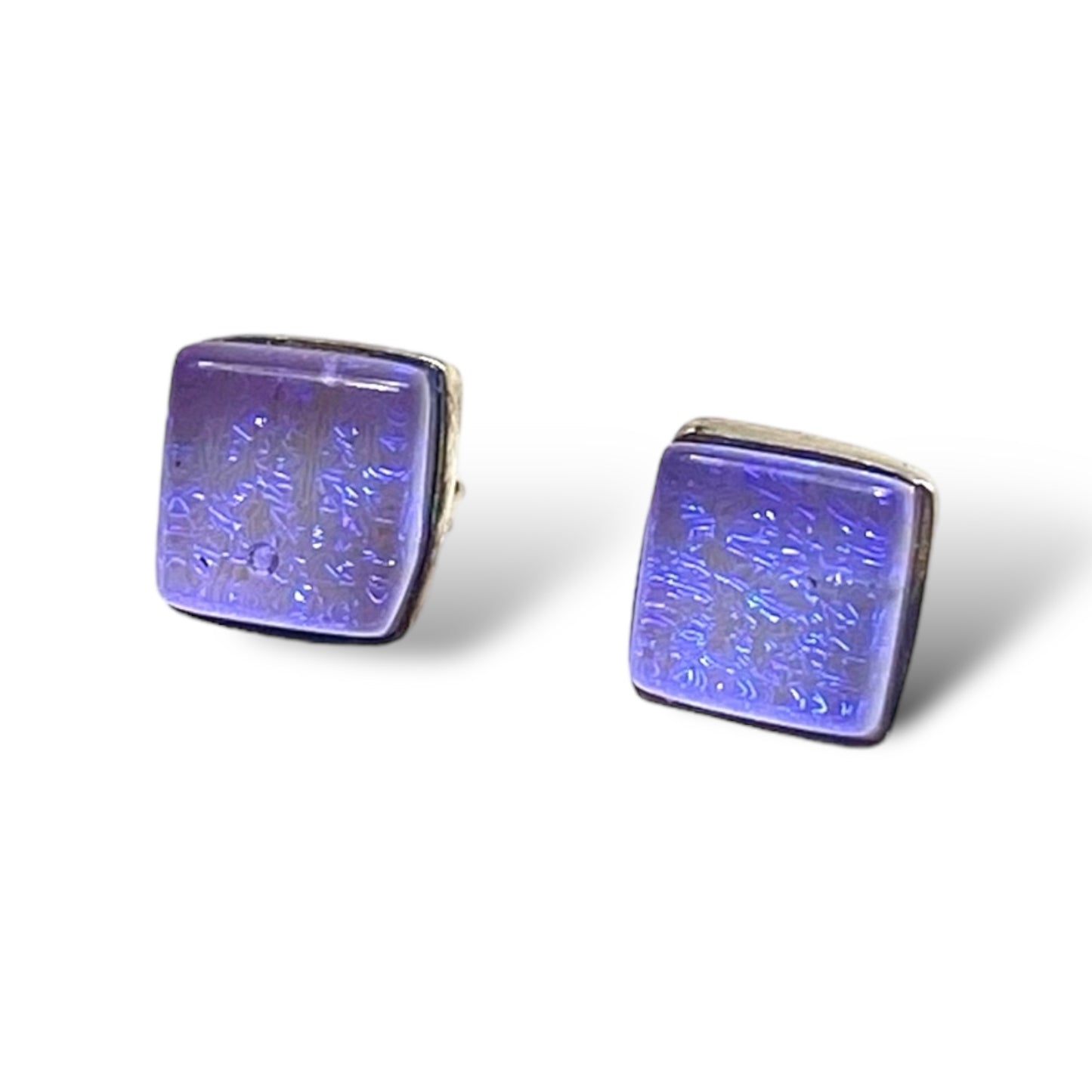 Square Post Earrings in Lavender