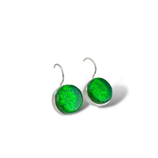 Circle Earrings in Grass