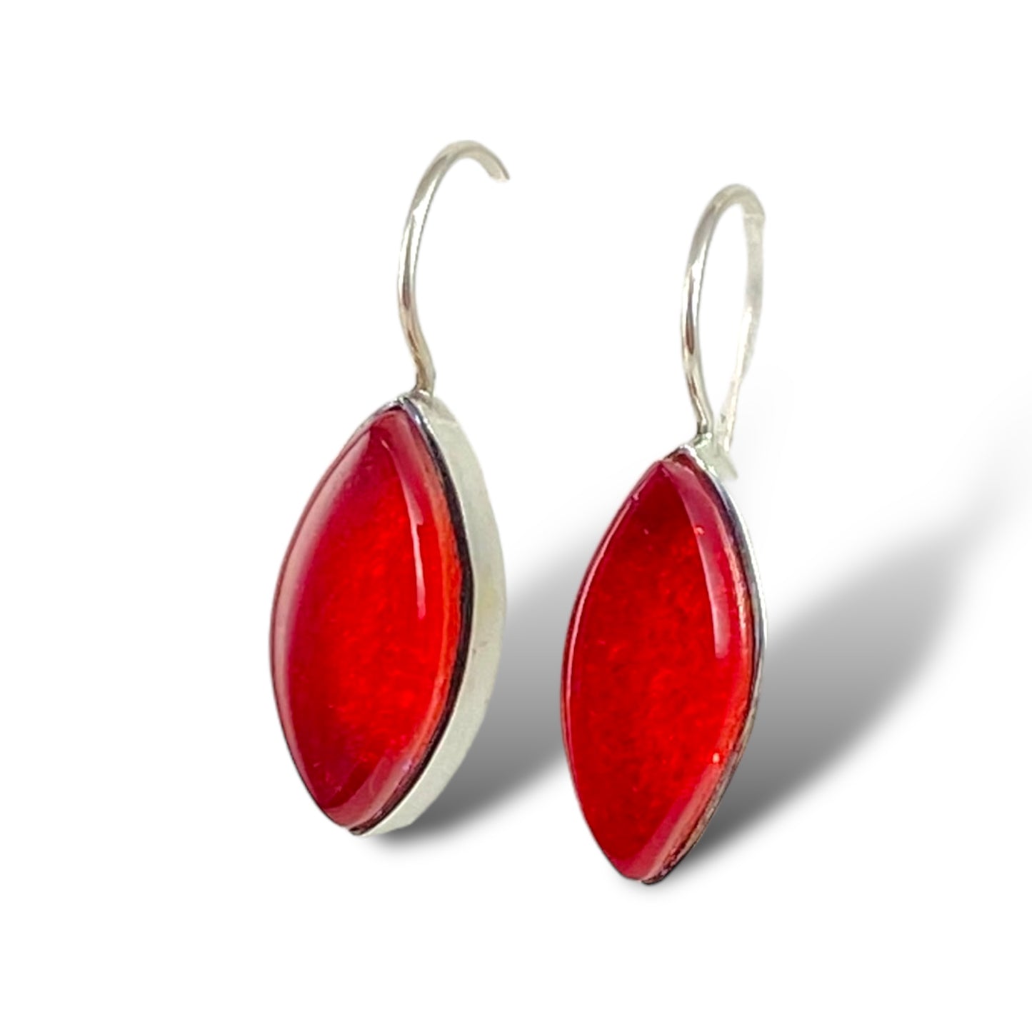 Marquise Earrings in Cherry