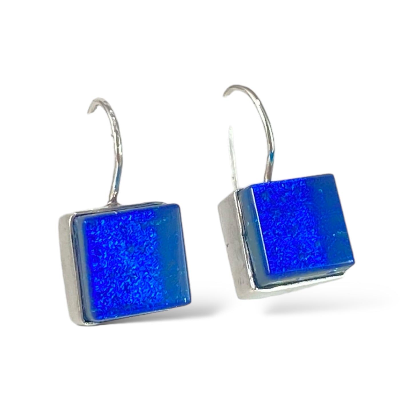 Square Earrings in Midnight