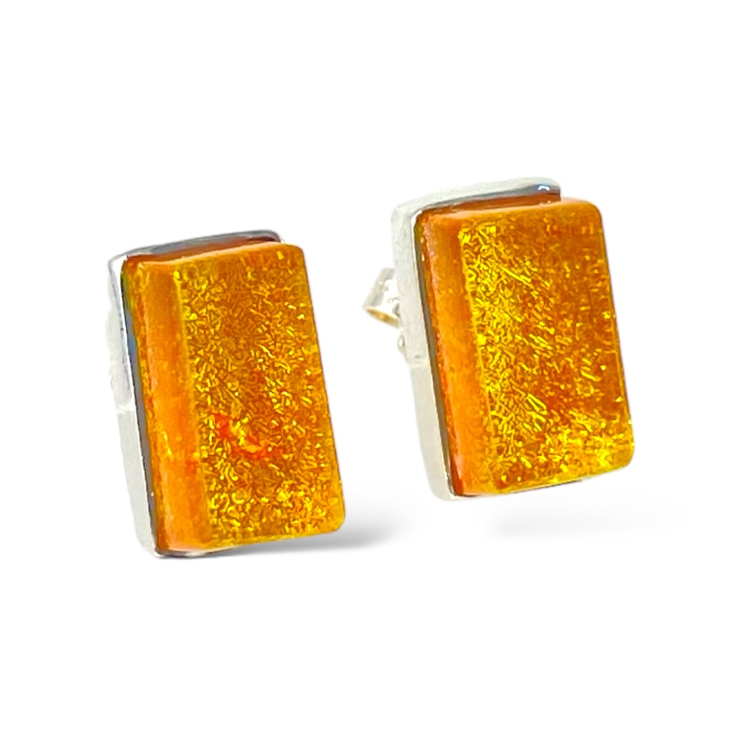 Rectangle Post Earrings in Butterscotch