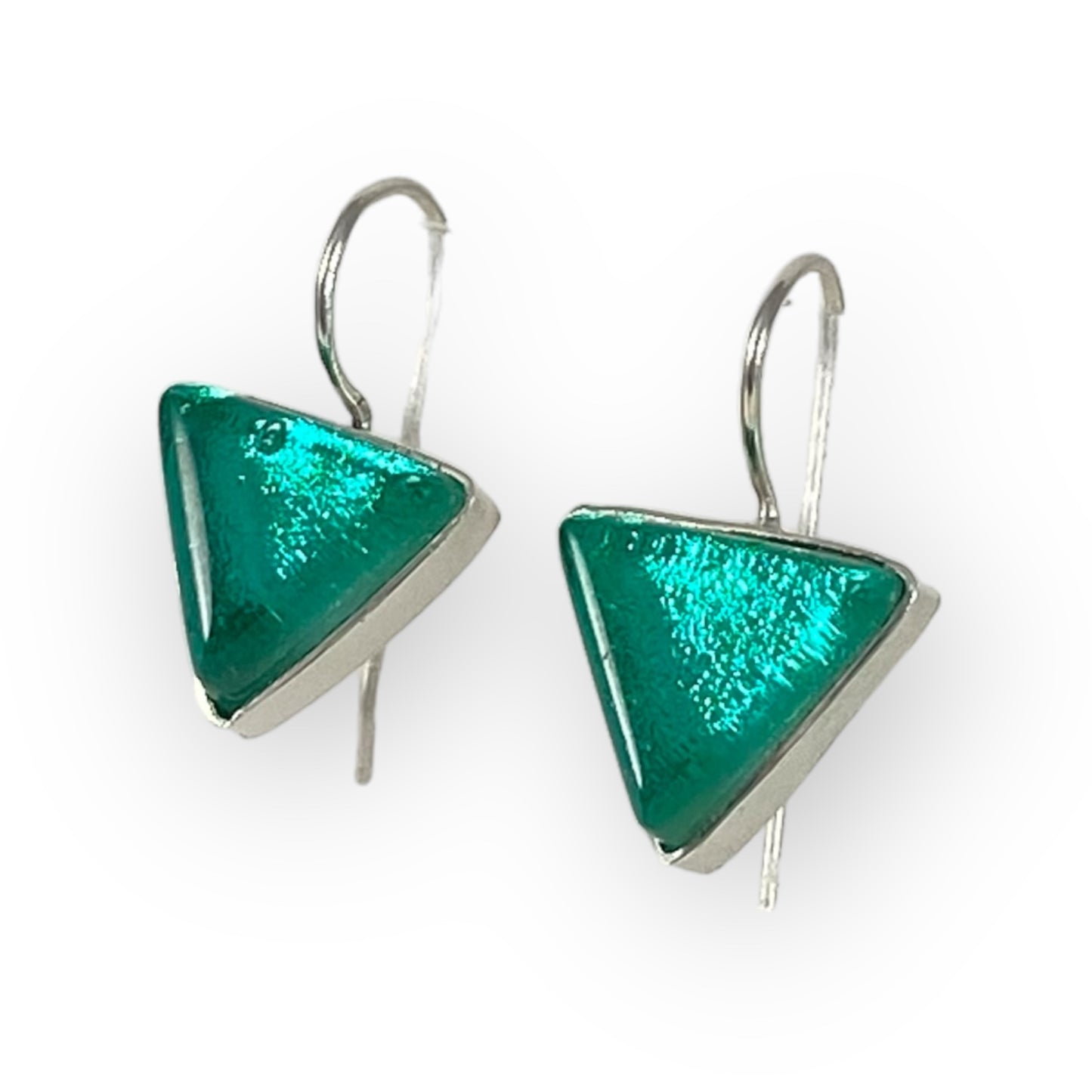 Triangle Earrings in Jade