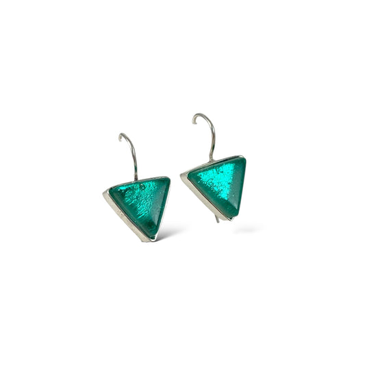 Triangle Earrings in Jade