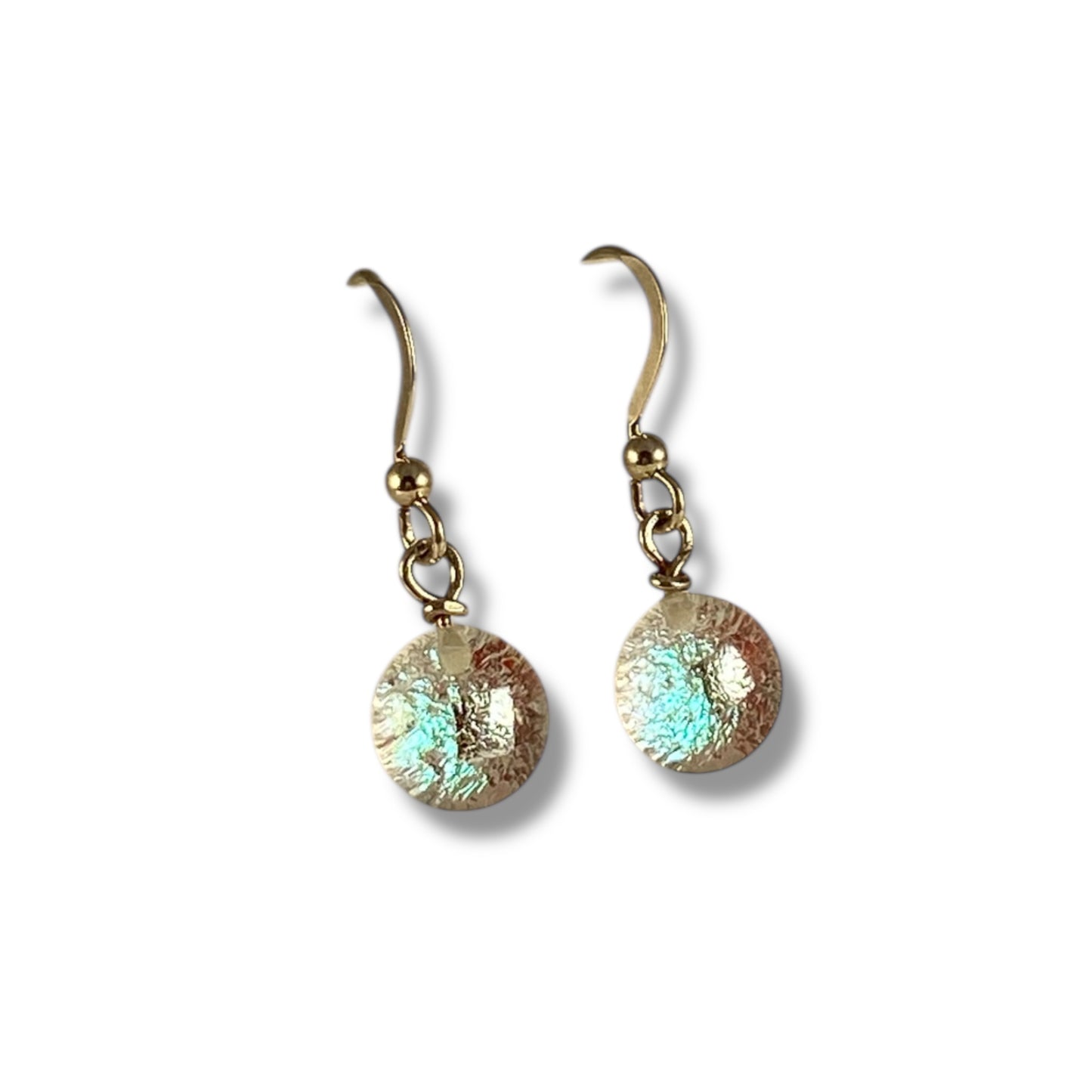 Space Ball Earrings in Blue Ice Sparkle