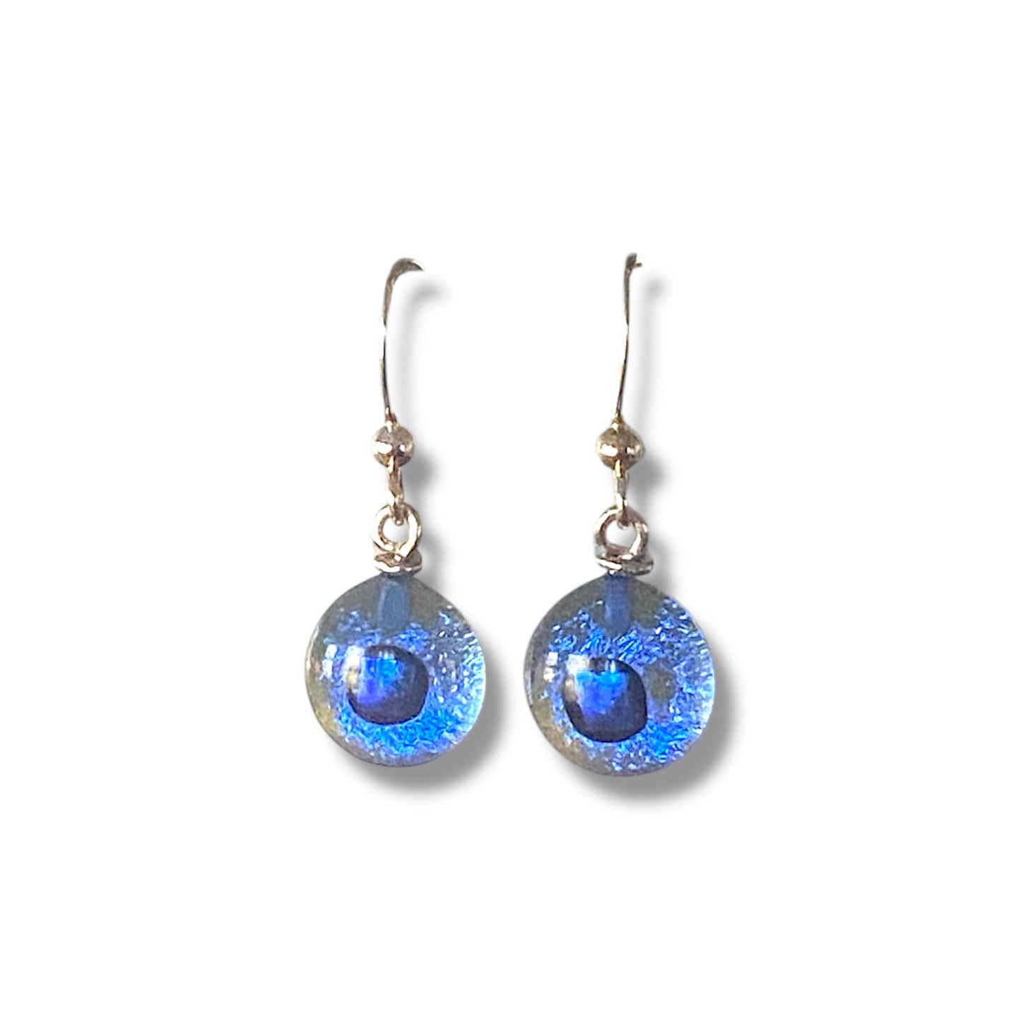 Space Ball Earrings in Sky & Blue