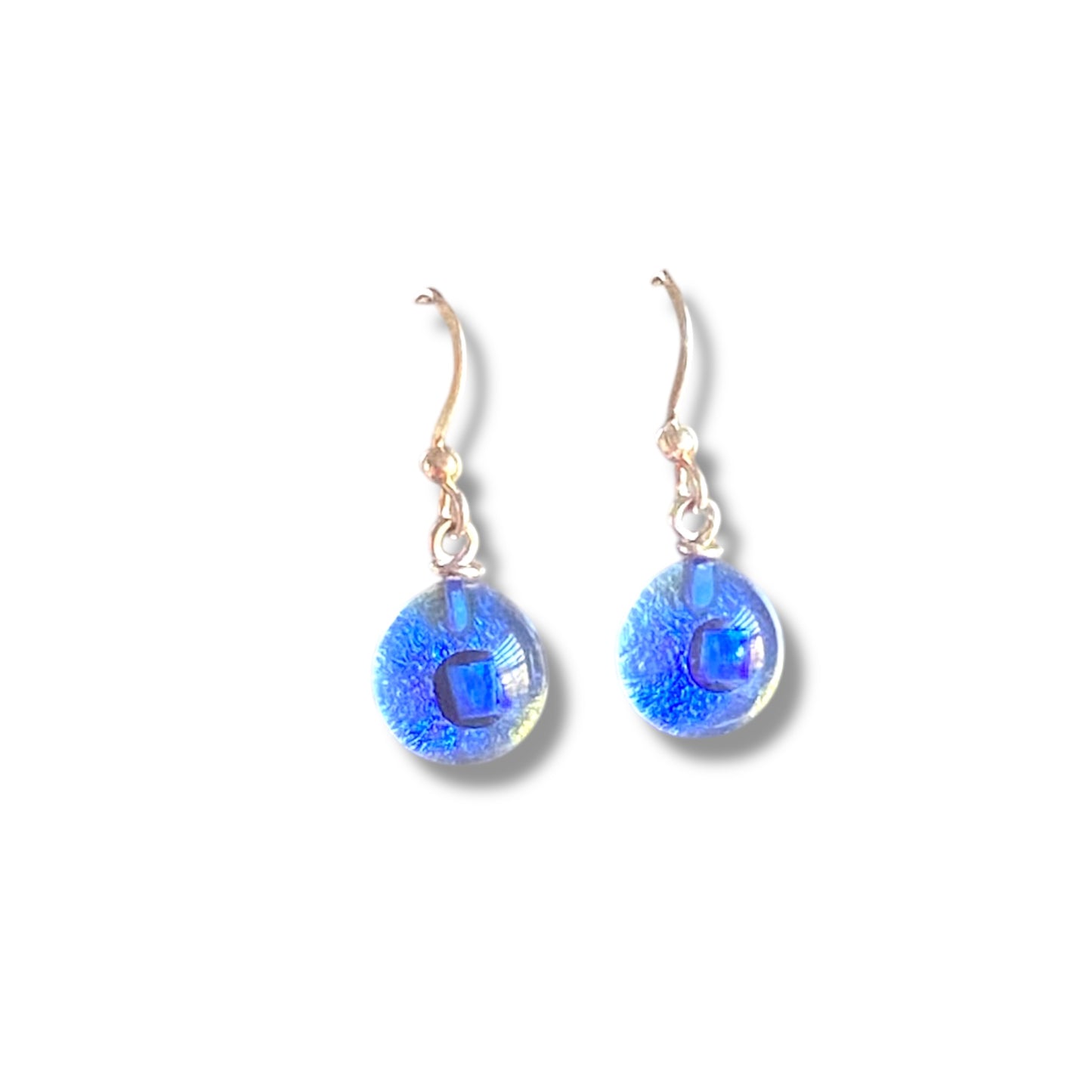 Space Ball Earrings in Sky & Blue