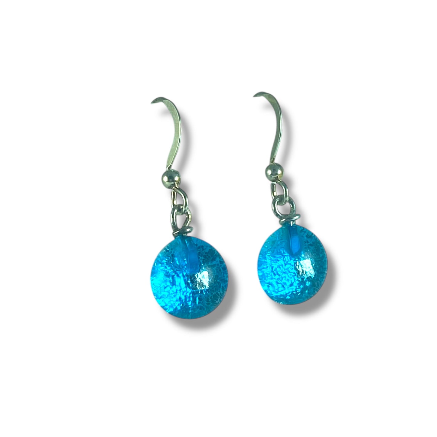 Space Ball Earrings in Ultramarine & Silver