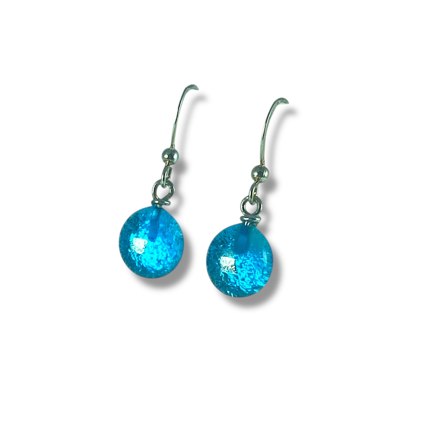 Space Ball Earrings in Ultramarine & Silver