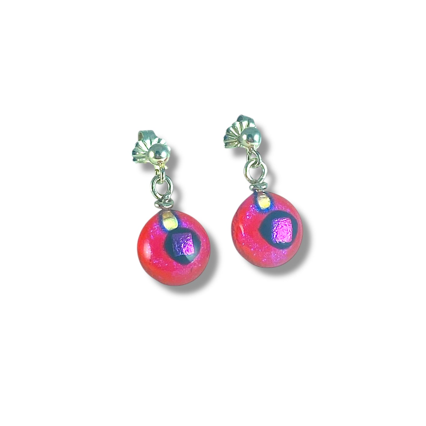 Post Space Ball Earrings in Candy