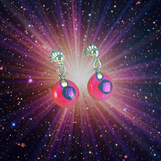 Post Space Ball Earrings in Candy