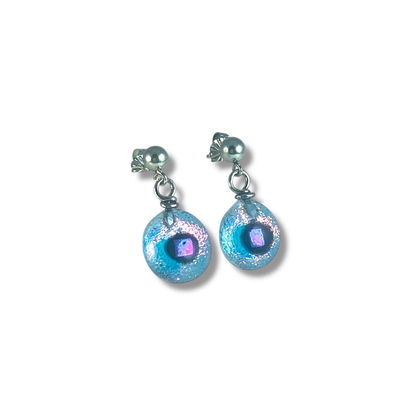 Post Space Ball Earrings in Lavender Pink