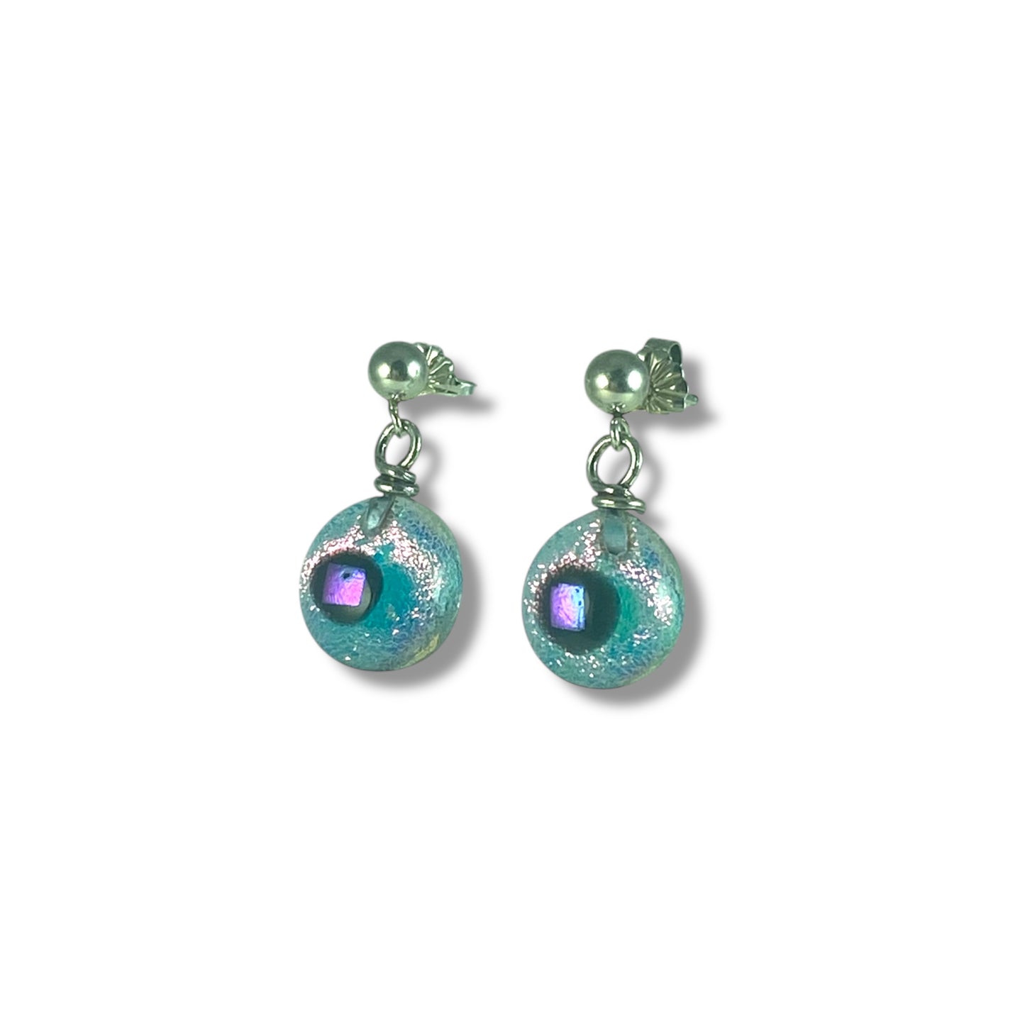 Post Space Ball Earrings in Lavender Pink