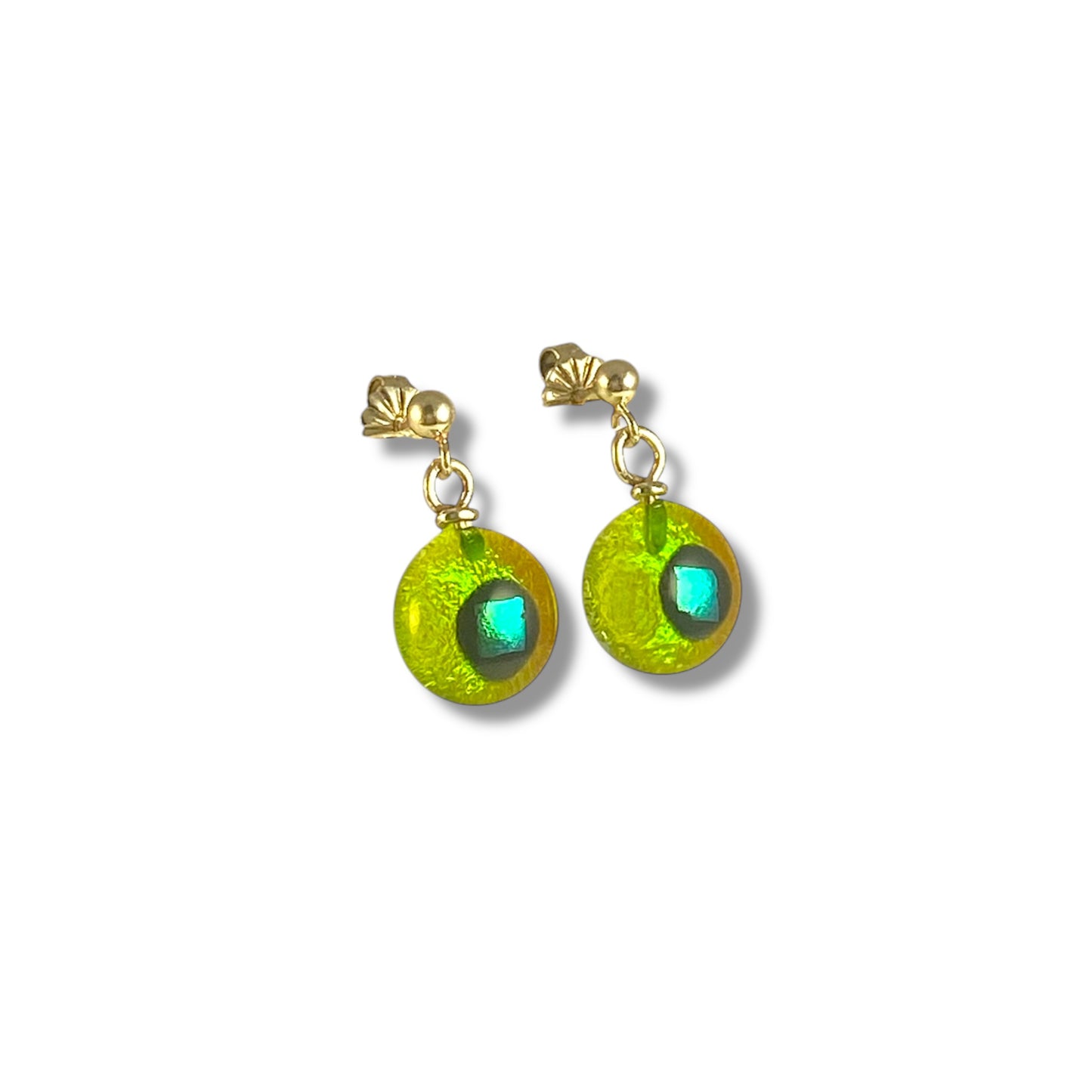 Post Space Ball Earrings in Citron
