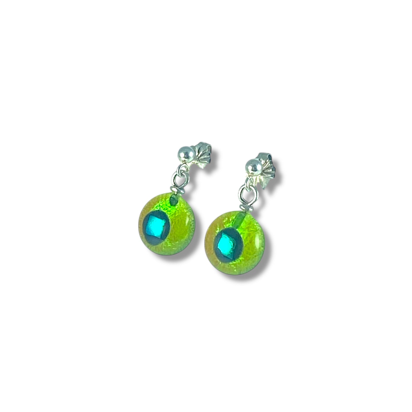 Post Space Ball Earrings in Citron
