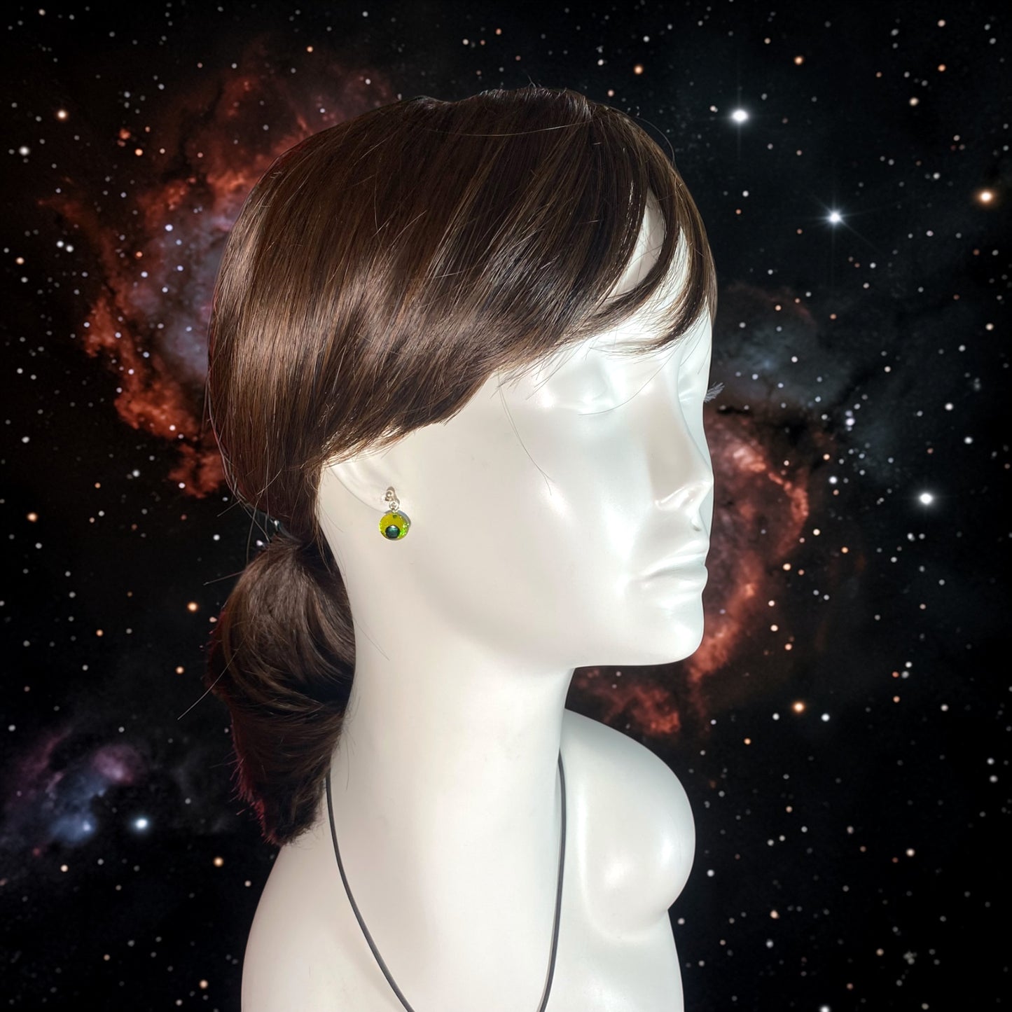 Post Space Ball Earrings in Citron