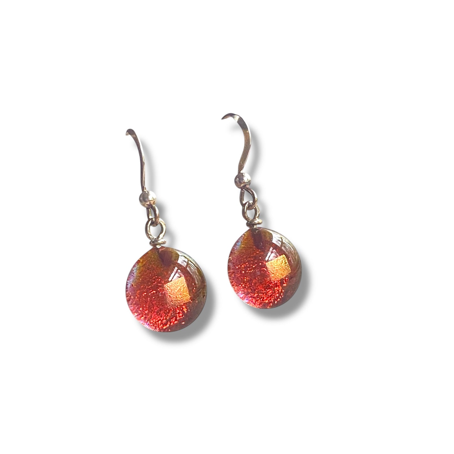 Space Ball Earrings in Rose Pink