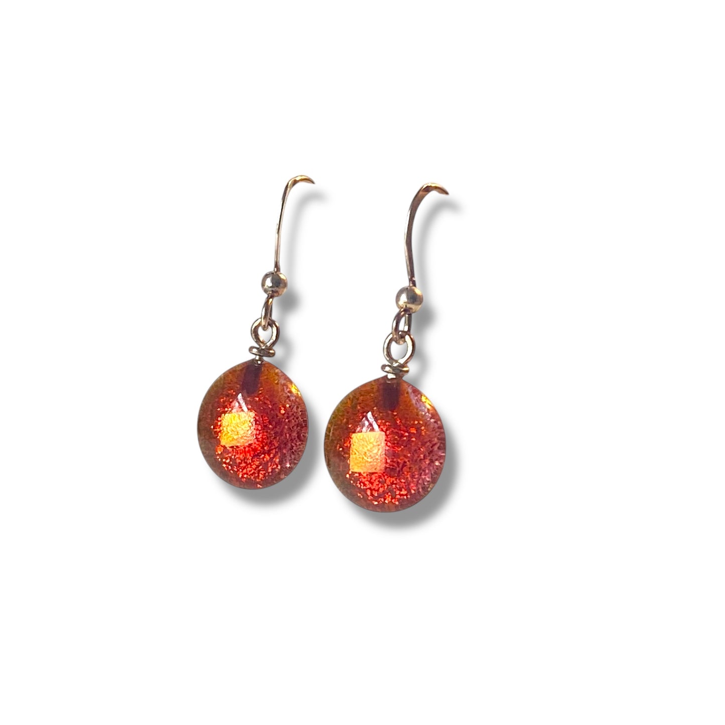 Space Ball Earrings in Rose Pink