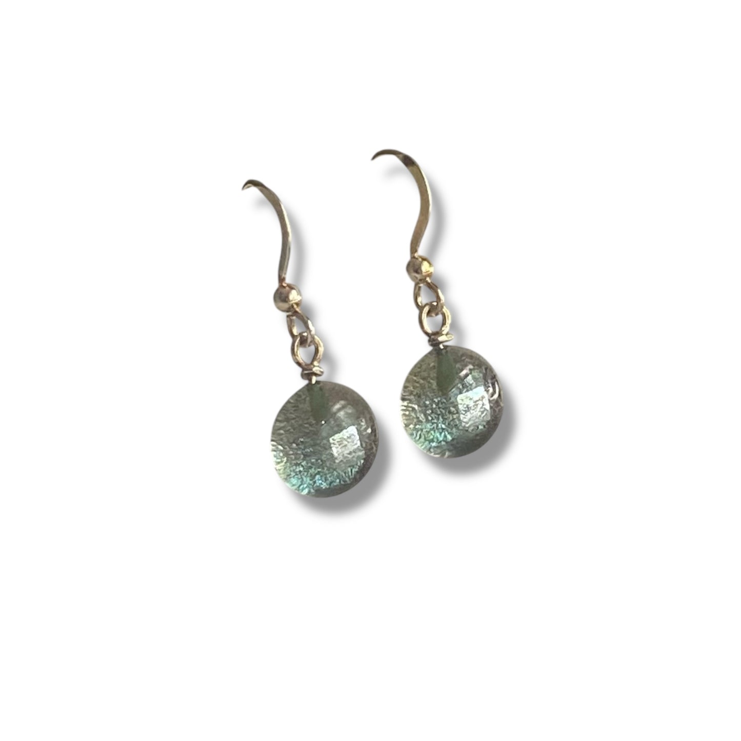 Space Ball Earrings in Gray Silver