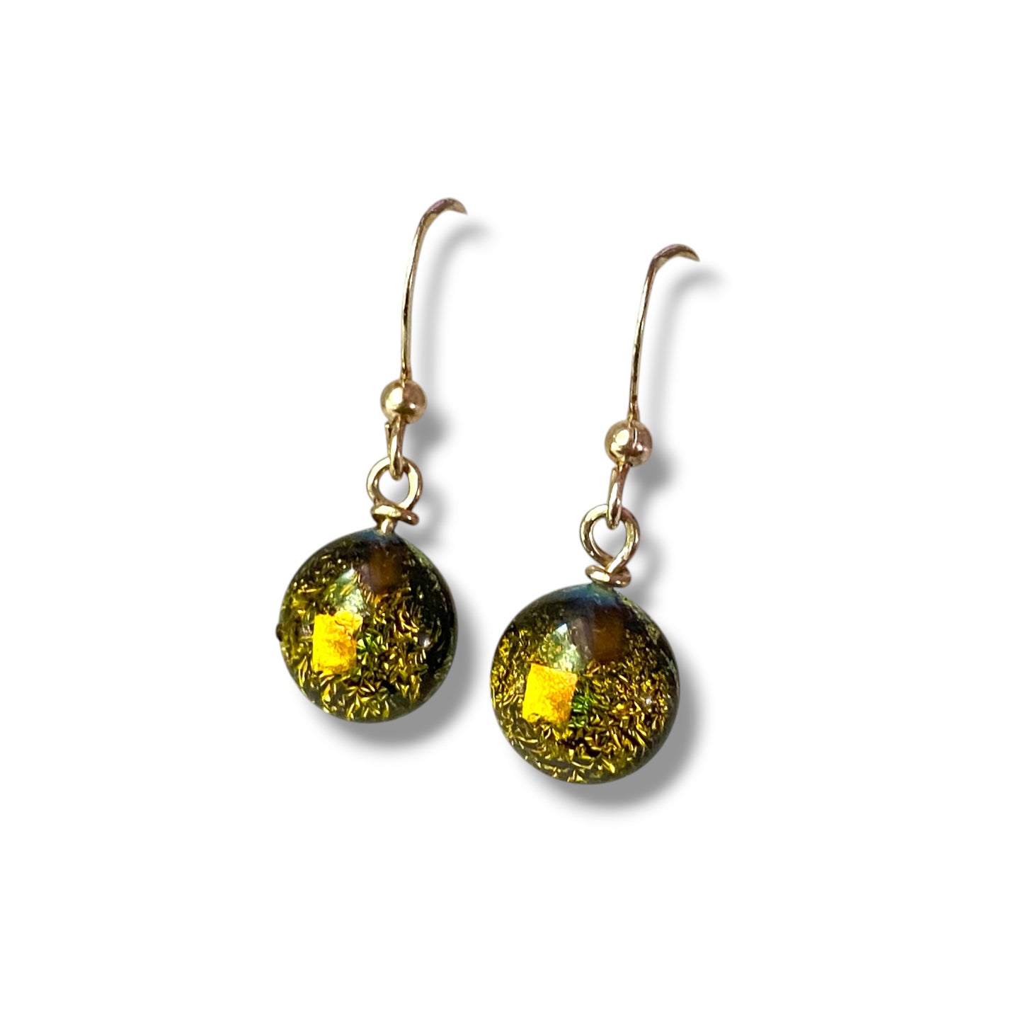 Space Ball Earrings in Copper
