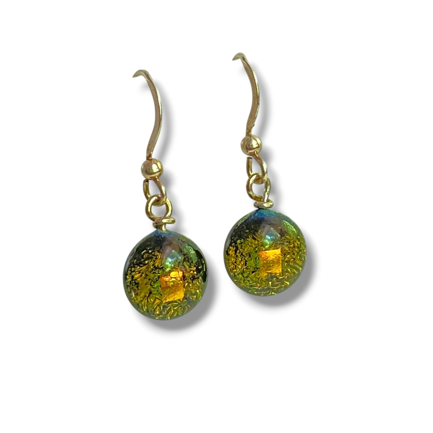 Space Ball Earrings in Copper
