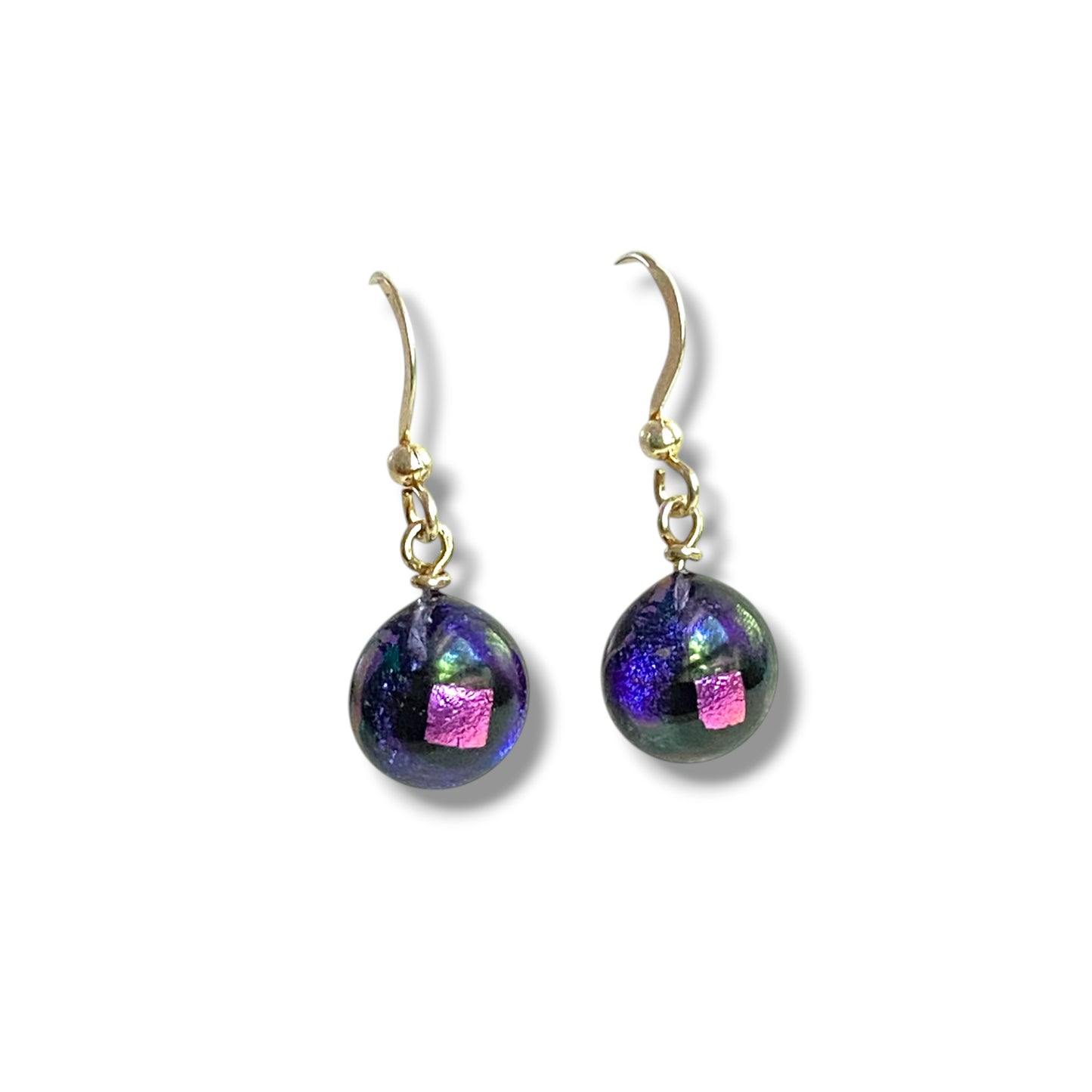 Space Ball Earrings in Grape Purple