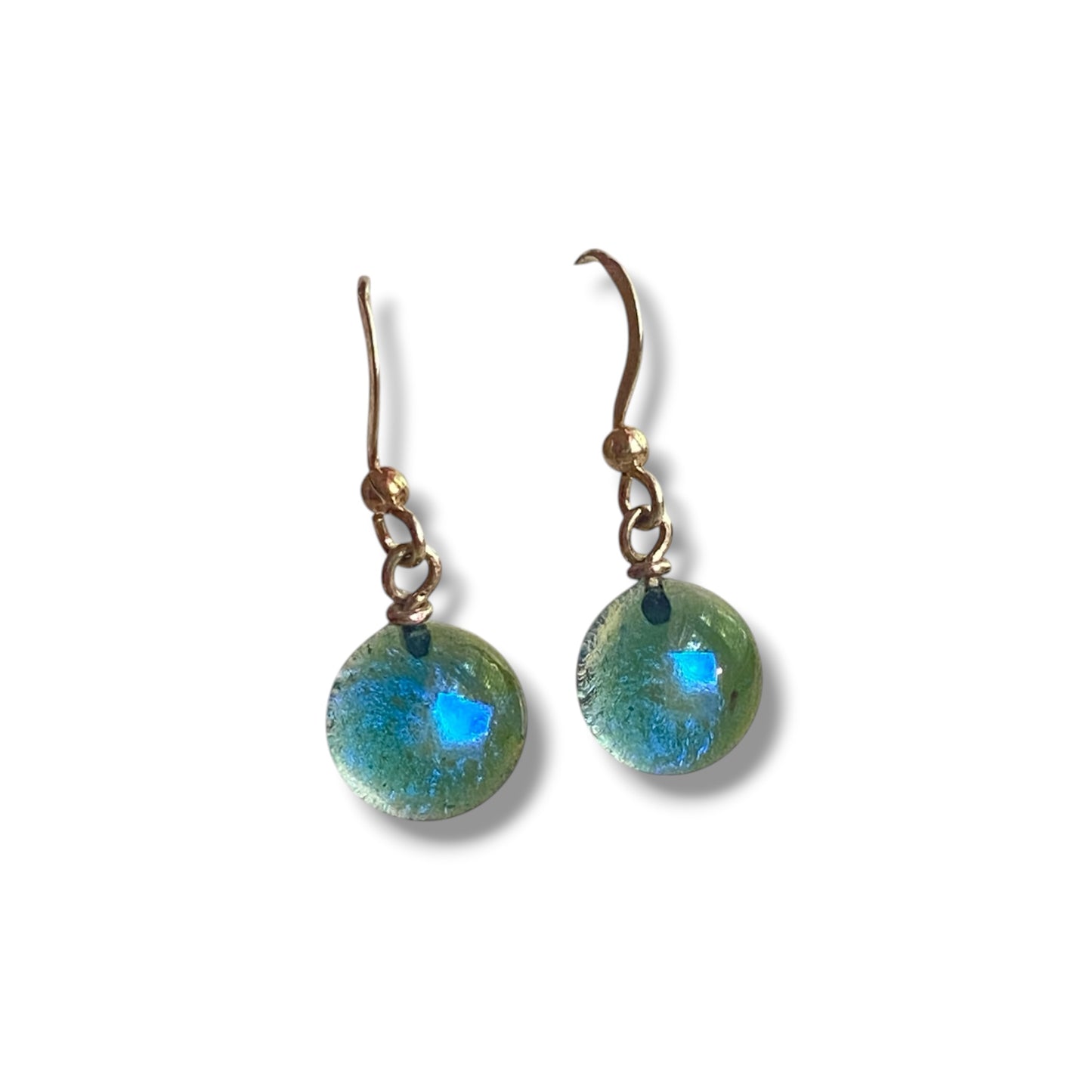 Space Ball Earrings in Navy Blue